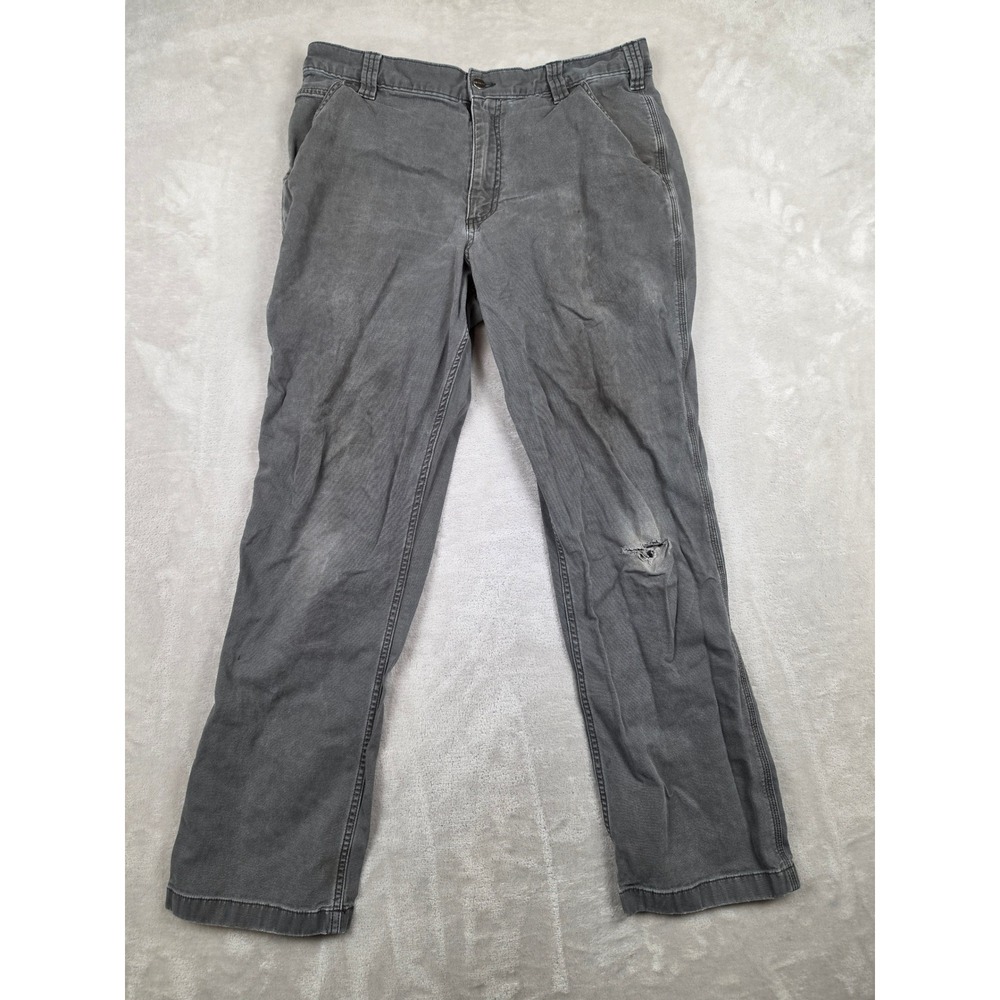 Carhartt Relaxed Canvas Work Pants Mens 36x32 Fit 35x31 Rugged Flex‎ Carpenter